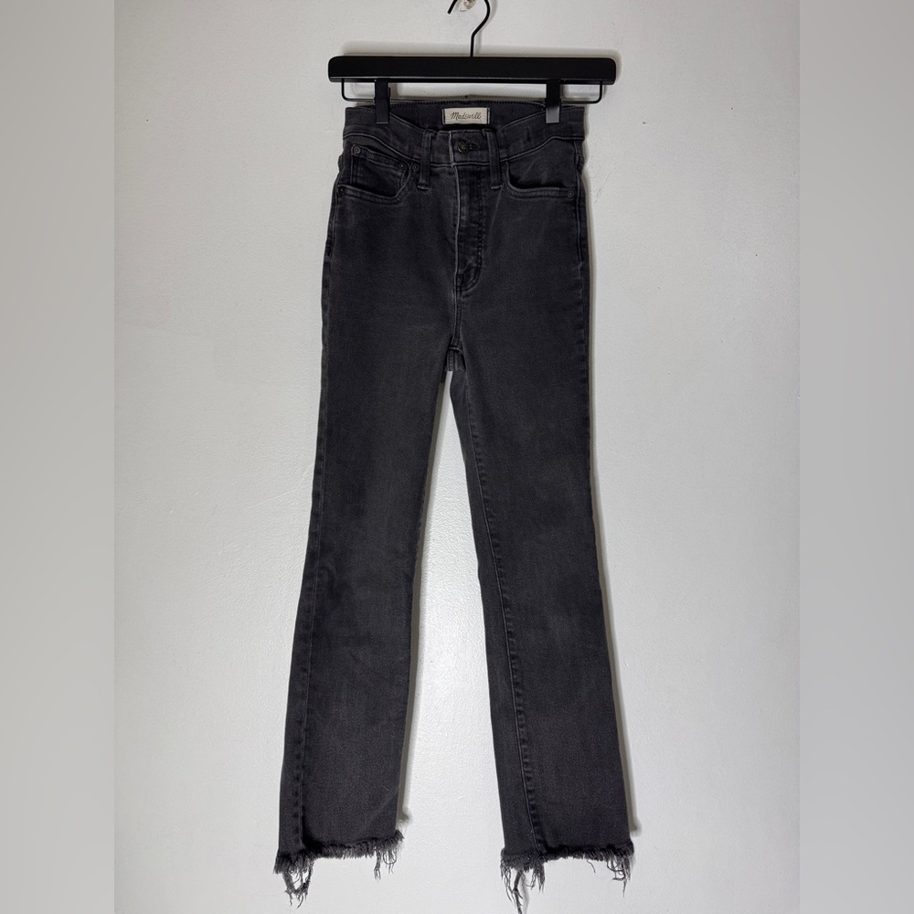 madewell cali demi boot jeans Black Size 25 Raw Hem